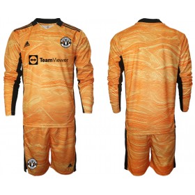 Camiseta Manchester United Portero Niño Primera Equipación 2021/2022 Manga Larga